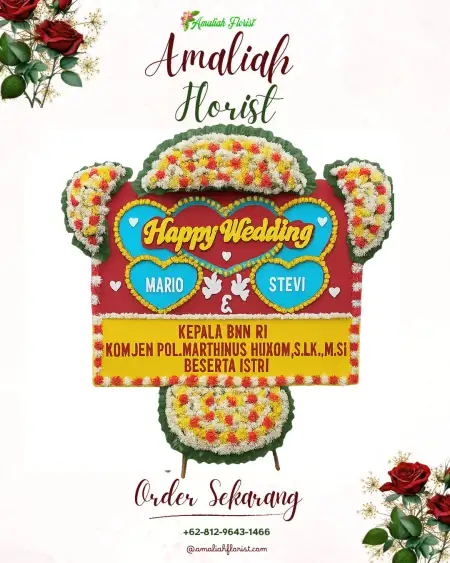 Papan Bunga Pernikahan Jomin Timur